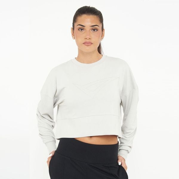 Bluza damska F ESSENCE jasnoszara. Szare bluzy LEGEA, s, bez wzorów, z bawełny, bez kaptura. Za 84.90 zł.