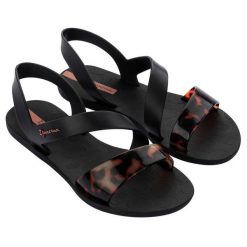 Sandały damskie Ipanema Vibe. Czarne sandały Ipanema, bez wzorów, sportowe, bez obcasa, bez zapięcia. Za 159.99 zł.