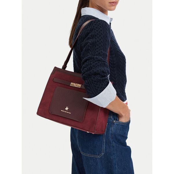 Torebka Beverly Hills Polo Club. Czerwone torebki klasyczne Beverly Hills Polo Club, bez wzorów, bez dodatków. Za 199.99 zł.