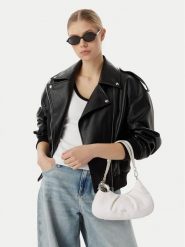 Calvin Klein Torebka Engraved Hw LV04F3554G Biały. Białe torebki klasyczne Calvin Klein, bez wzorów, ze skóry, bez dodatków. Za 369.99 zł.