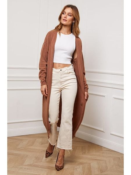 Joséfine Kardigan "Irissa" w kolorze karmelowym rozmiar: S. Brązowe kardigany Joséfine, s, bez wzorów, z kaszmiru. Za 210.32 zł.