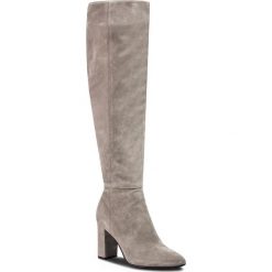 Muszkieterki NESSI - 73205 Szary W4. Szare kozaki Nessi, z materiału, przed kolano, bez obcasa, na obcasie, bez zapięcia. W wyprzedaży za 319.00 zł.
