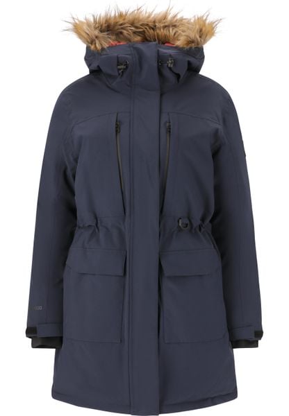 Parka damska z kapturem Whistler Bluff 10000. Niebieskie parki Whistler, z materiału, klasyczne, z kapturem. Za 692.50 zł.