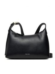 Calvin Klein Torebka Hardware Strap Medium Crossbody K60K613028 Czarny. Czarne listonoszki Calvin Klein, bez wzorów, ze skóry, bez dodatków. Za 279.99 zł.