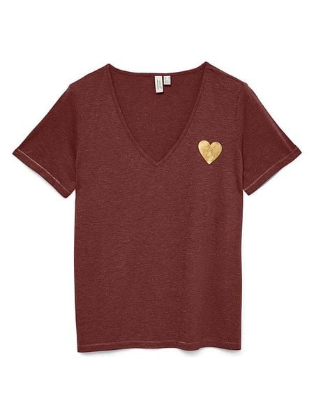 Vero Moda Koszulka w kolorze brązowym rozmiar: M. Brązowe bluzki Vero Moda, m, bez wzorów, z materiału, bez kołnierzyka, bez ramiączek. Za 77.95 zł.