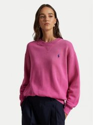 Polo Ralph Lauren Bluza 211971697505 Różowy Relaxed Fit. Czerwone bluzy Polo Ralph Lauren, l, bez wzorów, z bawełny, bez kaptura. Za 769.99 zł.