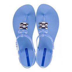 Dużone Sandały Klasy Ipanema Damskie. Niebieskie sandały Ipanema, bez wzorów, z materiału, bez obcasa, bez zapięcia. Za 190.99 zł.