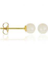 L instant d Or Złote kolczyki-wkrętki "My Pearl" z perłami rozmiar: onesize. Żółte kolczyki L instant d Or, z perłą, złote. Za 289.88 zł.