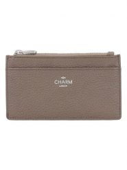 Charm Skórzany portfel w kolorze szarobrązowym - 13,5 x 7,5 x 1 cm rozmiar: onesize. Brązowe portfele Charm, bez wzorów, z materiału. Za 43.99 zł.