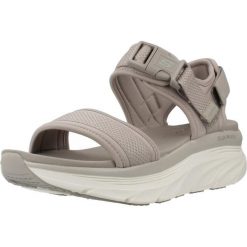 Sandały SKECHERS DLUX WALKER Brązowy. Brązowe sandały Skechers, bez wzorów, z tkaniny, bez obcasa, bez zapięcia. Za 204.99 zł.