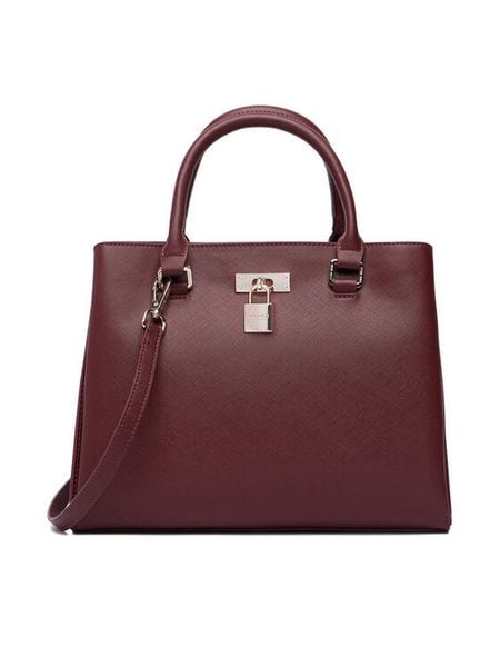 Nine West Torebka CEO-TRUE GRACE-LDA9866 Bordowy. Czerwone torebki klasyczne Nine West, bez wzorów, ze skóry, bez dodatków. Za 299.99 zł.