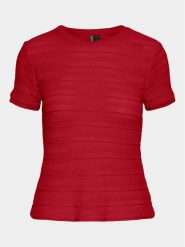 Pieces T-Shirt Agda 17148867 Czerwony Loose Fit. Czerwone t-shirty Pieces, xs, bez wzorów, z bawełny, bez kołnierzyka, bez ramiączek. Za 49.99 zł.