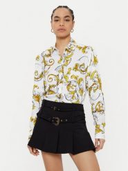 Versace Jeans Couture Koszula 78HAL222 Biały Relaxed Fit. Białe koszule Versace Jeans Couture, bez wzorów, z jeansu, bez kołnierzyka, bez ramiączek. Za 879.99 zł.