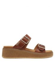 Pikolinos Klapki W9D-1505 Brązowy. Brązowe klapki Pikolinos, bez wzorów, ze skóry, bez obcasa. Za 369.99 zł.