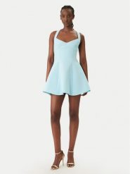 Bardot Sukienka koktajlowa Deserae Halter Neck 60380DB Błękitny Regular Fit. Niebieskie sukienki Bardot, bez wzorów, z syntetyku, wizytowe, bez kołnierzyka, bez ramiączek. Za 699.99 zł.