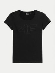 4F T-Shirt 4FWMM00TTSHF1846 Czarny Slim Fit. Czarne t-shirty 4f, xl, bez wzorów, z bawełny, bez kołnierzyka, bez ramiączek. Za 39.99 zł.