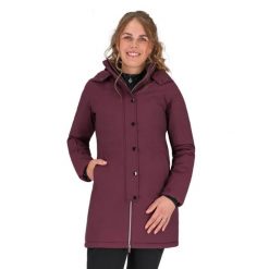 Parka dla kobiet QHP Maelynn. Brązowe parki QHP, sportowe, bez kaptura. Za 532.00 zł.