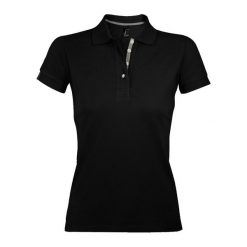 Damska Koszulka Polo Portland. Czarne koszulki polo SOL'S, s, bez wzorów, bez kołnierzyka, bez ramiączek. Za 131.99 zł.