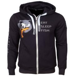 Bluza z zamkiem Taimen Menza Embroidery – Czarna. Czarne bluzy TAIMEN, bez wzorów, bez kaptura. Za 399.00 zł.