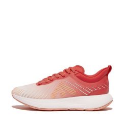 Damskie buty do biegania z siateczki FitFlop FFrunner Ombre-Edition. Białe obuwie sportowe FIT FLOP, bez zapięcia, do biegania. Za 863.00 zł.