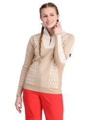KARI TRAA Sweter w kolorze beżowym rozmiar: XS. Brązowe swetry Kari Traa, xs, bez wzorów, bez ramiączek. Za 154.07 zł.