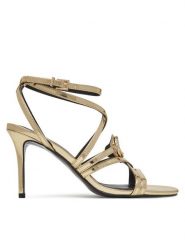 Just Cavalli Sandały 78RA3S34 ZS984 Złoty. Żółte sandały Just Cavalli, bez wzorów, ze skóry, bez obcasa, na szpilce, bez zapięcia. Za 729.99 zł.