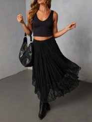 Milan Kiss Spódnica w kolorze czarnym rozmiar: M. Czarne spódnice Milan Kiss, m, bez wzorów, z koronki, midi. Za 165.99 zł.