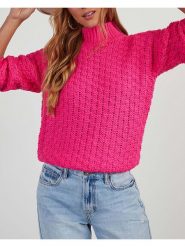 Milan Kiss Sweter w kolorze różowym rozmiar: S. Różowe swetry Milan Kiss, s, bez wzorów, bez ramiączek. Za 180.49 zł.