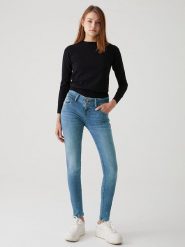 LTB Dżinsy "Maxime" - Slim fit - w kolorze niebieskim rozmiar: W26/L34. Niebieskie jeansy LTB, l, z aplikacjami, z podwyższonym stanem. Za 92.21 zł.