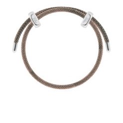 Bransoletka Liana, posrebrzana w kolorze jasnobrązowym. Brązowe bransoletki Lilou, posrebrzane. Za 139.00 zł.