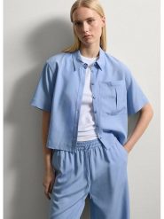 STEFANEL Koszula w kolorze błękitnym rozmiar: L. Niebieskie koszule Stefanel, l, bez wzorów, bez kołnierzyka, bez ramiączek. Za 165.99 zł.