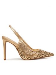 Aldo Sandały Marciana 13991509 Złoty. Żółte sandały Aldo, bez wzorów, ze skóry, bez obcasa, na szpilce, bez zapięcia. Za 429.99 zł.