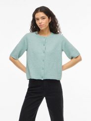 Vila Kardigan "Viliga" w kolorze zielonym rozmiar: XL. Zielone kardigany Vila, s, bez wzorów, z materiału. Za 74.81 zł.