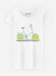 WOOOP Koszulka "Acid" w kolorze białym rozmiar: L. Białe bluzki Wooop, l, bez wzorów, bez kołnierzyka, bez ramiączek. Za 57.06 zł.