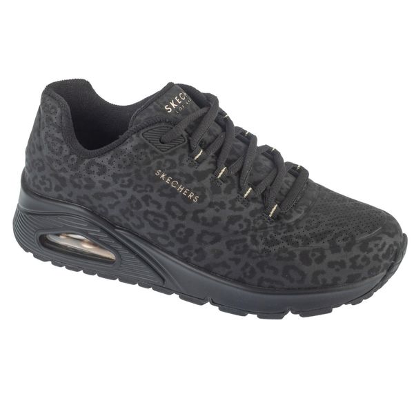 Buty sportowe Sneakersy damskie, Uno Kat Neato. Czarne obuwie sportowe Skechers, bez zapięcia, trekkingowe. Za 369.99 zł.
