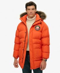 Superdry Parka longline Everest pikowana – Oversize, recycled padding. Brązowe parki Superdry, l, z futra. Za 1,012.15 zł.