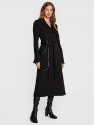 Victoria Victoria Beckham Płaszcz wełniany 1322WCT003765A Czarny Regular Fit. Czarne płaszcze Victoria Victoria Beckham, na zimę, bez wzorów, z wełny, bez kaptura. Za 5,799.00 zł.