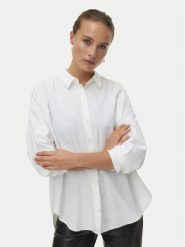 Vero Moda Koszula Fanni 10337791 Biały Oversize. Białe koszule Vero Moda, xs, bez wzorów, z bawełny, bez kołnierzyka, bez ramiączek. Za 179.99 zł.