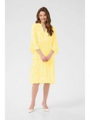 Kaffe Sukienka w kolorze jasnożółtym rozmiar: 44. Żółte sukienki Kaffe, na co dzień, bez wzorów, z wiskozy, bez kołnierzyka, bez ramiączek, midi, proste. Za 126.99 zł.