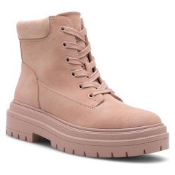 Trzewiki Jenny Fairy. Czerwone botki Jenny Fairy, bez wzorów, bez obcasa, na płaskiej podeszwie, bez zapięcia. Za 84.99 zł.