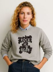 WOOOP Bluza w kolorze szarym rozmiar: XL. Szare bluzy Wooop, xl, bez wzorów, z bawełny, bez kaptura. Za 100.99 zł.