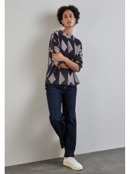 Street One Sweter w kolorze granatowym rozmiar: 38. Niebieskie swetry Street One, bez wzorów, ze splotem, bez ramiączek. Za 96.83 zł.