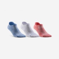 Skarpety sportowe do tenisa Artengo RS500 Lowedge 3 pary. Białe skarpety DECATHLON, bez wzorów, z bawełny. Za 24.99 zł.