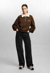 Bluza sportowa damska Prosto Coach bez kaptura. Brązowe bluzy Prosto, m, bez wzorów, z dzianiny, bez kaptura. Za 254.99 zł.
