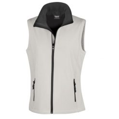 Ocieplana Damska Softshell. Białe kurtki sportowe RESULT, l, bez wzorów, z softshellu, bez kaptura, trekkingowe. Za 107.99 zł.