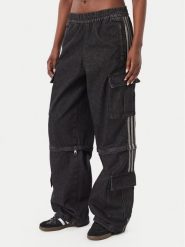 Adidas Jeansy KQ6480 Czarny Oversize. Czarne jeansy Adidas, xs, bez wzorów. Za 599.99 zł.