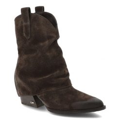 Brązowe Botki Chebello Modne Kowbojki Damskie. Brązowe botki CheBello, bez wzorów, z jeansu, bez obcasa, na obcasie, bez zapięcia. Za 699.00 zł.