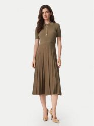 MICHAEL Michael Kors Sukienka codzienna MT5834F33D Beżowy Regular Fit. Brązowe sukienki MICHAEL Michael Kors, na co dzień, s, bez wzorów, z wiskozy, bez kołnierzyka, bez ramiączek, proste. Za 1,239.00 zł.