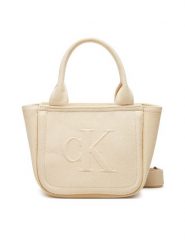 Calvin Klein Jeans Torebka Summer Canvas Mini Tote LV04K3160G Beżowy. Brązowe torebki klasyczne Calvin Klein Jeans, bez wzorów, z jeansu, bez dodatków. Za 199.99 zł.