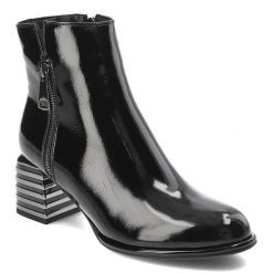 Czarne Botki S.Barski Eleganckie Obuwie Damskie Zapinane Na Suwak. Czarne botki S.BARSKI, bez wzorów, z jeansu, bez obcasa, na obcasie, bez zapięcia. Za 239.00 zł.